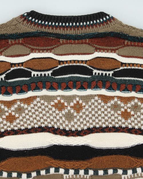 Vintage 90's Tossani Patterned Knit Jumper - L