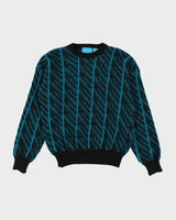 Vintage 90's Britches Patterned Wool Knit Jumper - L
