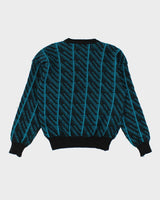 Vintage 90's Britches Patterned Wool Knit Jumper - L