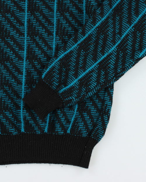 Vintage 90's Britches Patterned Wool Knit Jumper - L