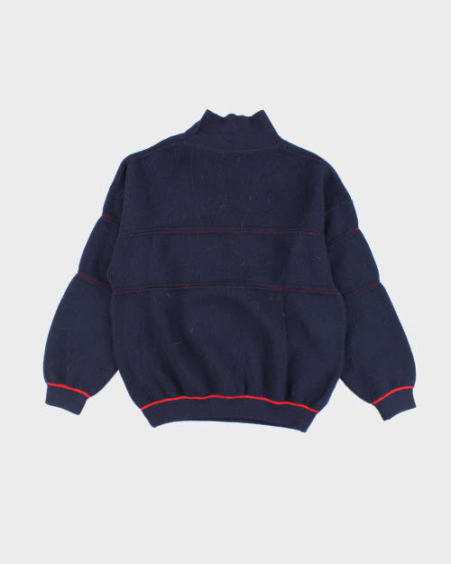 Vintage 80's Jaction Pure Wool Roll Neck Knit Jumper - L