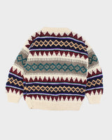 Vintage 80's Las Americas Chunky Button Up Wool Cardigan - XL