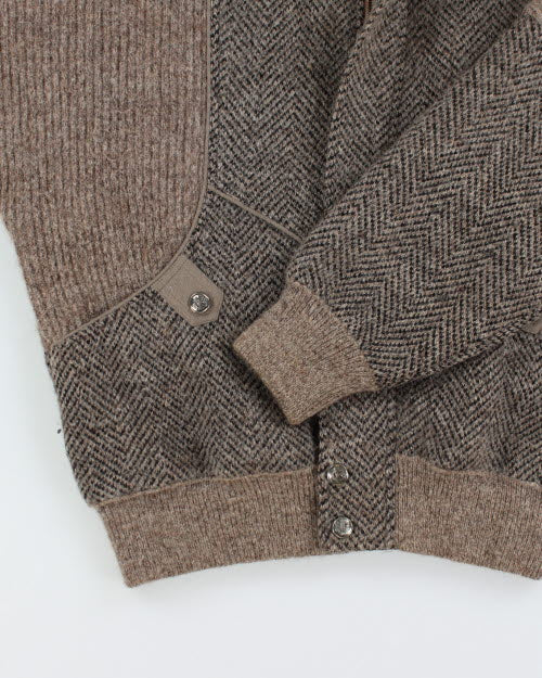 Vintage 80's T&T Chunky Zip Up Cardigan - L