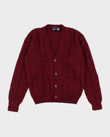 Vintage 90's Gant Cable Hand Knitted Chunky Cardigan - M