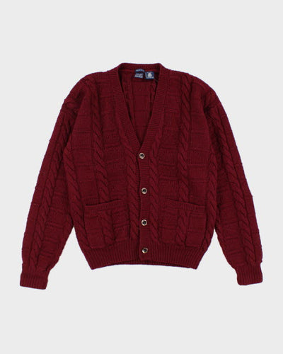 Vintage 90's Gant Cable Hand Knitted Chunky Cardigan - M