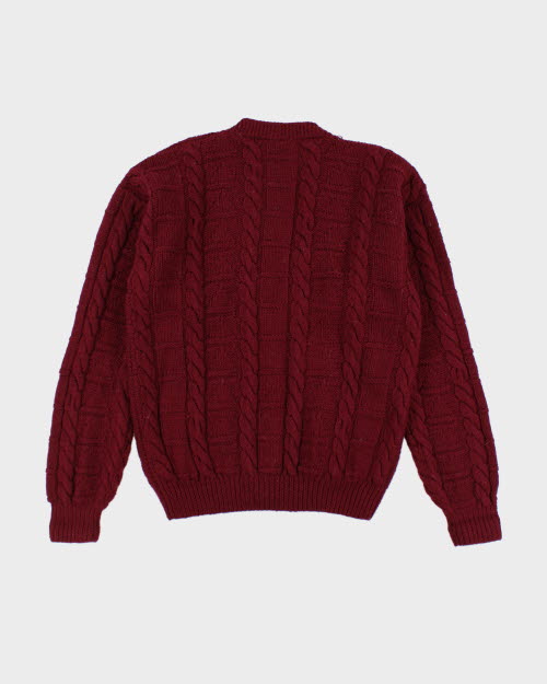 Vintage 90's Gant Cable Hand Knitted Chunky Cardigan - M