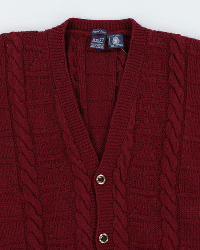 Vintage 90's Gant Cable Hand Knitted Chunky Cardigan - M