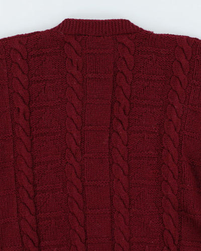 Vintage 90's Gant Cable Hand Knitted Chunky Cardigan - M