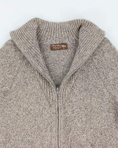 Alpaca Grey Zip-up Jumper - L