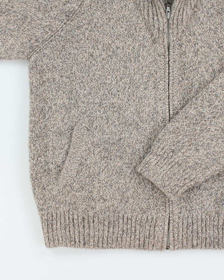 Alpaca Grey Zip-up Jumper - L