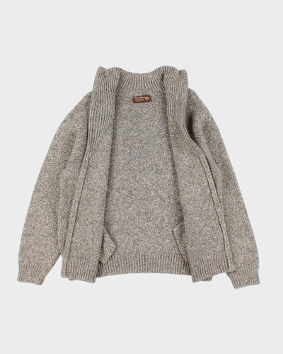 Alpaca Grey Zip-up Jumper - L