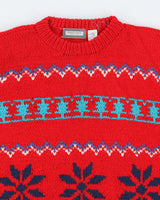Vintage Wool Christmas Jumper - L