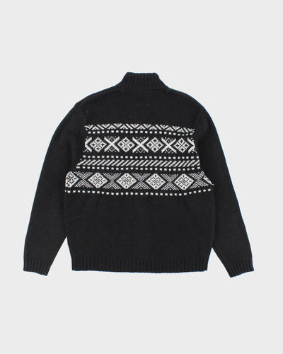 Eddie Bauer Lambswool Quarter-zip Jumper - L