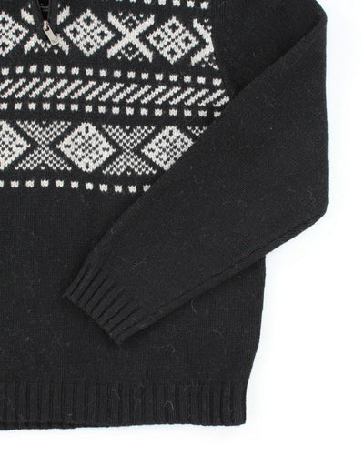 Eddie Bauer Lambswool Quarter-zip Jumper - L