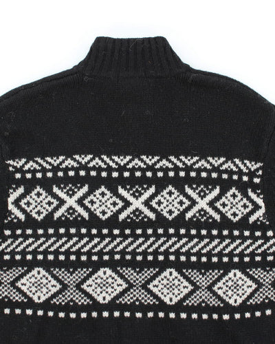Eddie Bauer Lambswool Quarter-zip Jumper - L