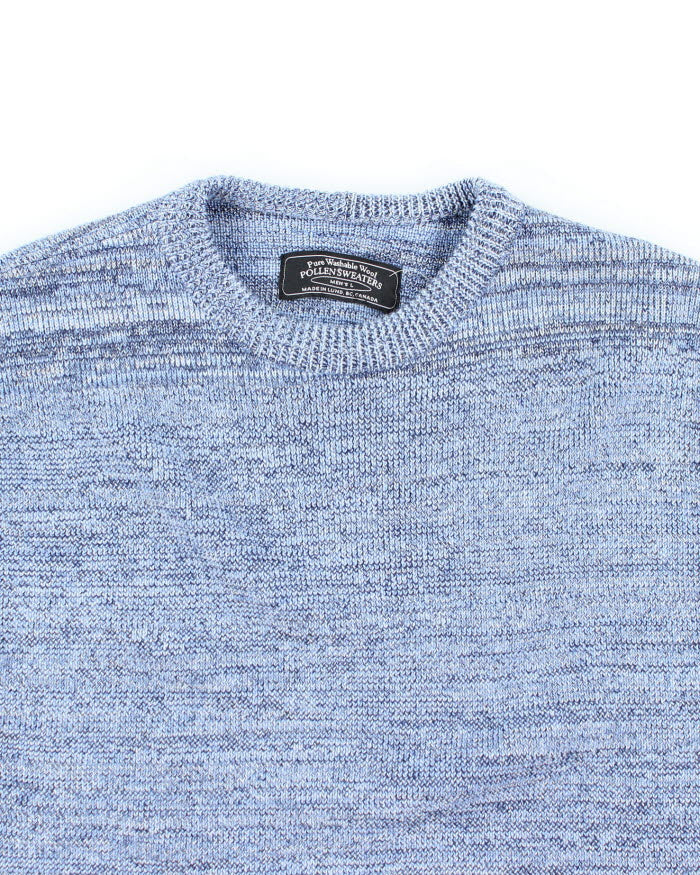 Pollen Blue Wool Blend Knit Jumper - M