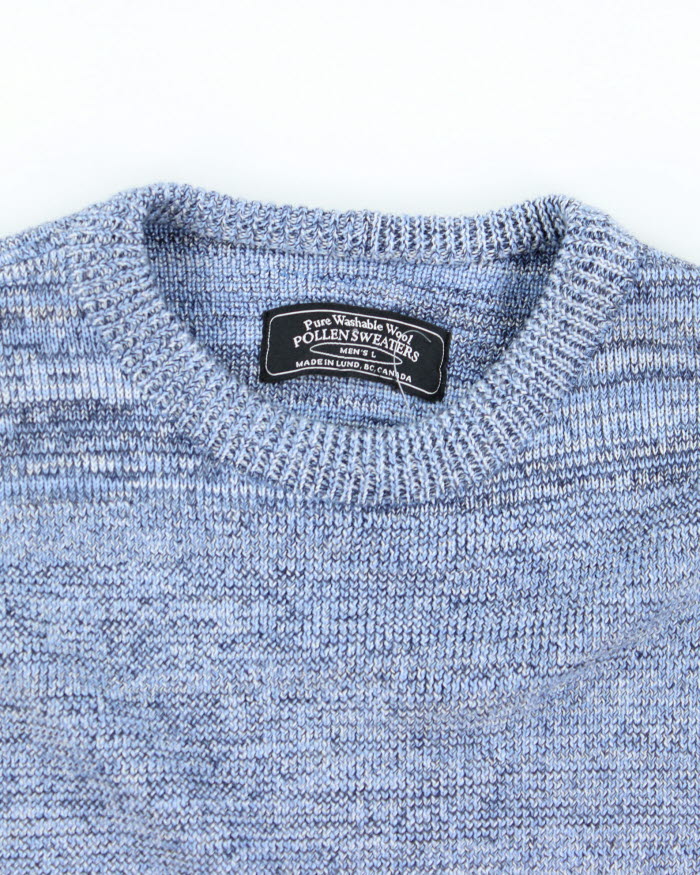 Pollen Blue Wool Blend Knit Jumper - M