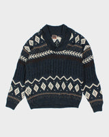 Vintage Wool &amp; Silk Blend Knit Jumper - XL