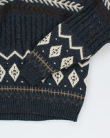Vintage Wool &amp; Silk Blend Knit Jumper - XL