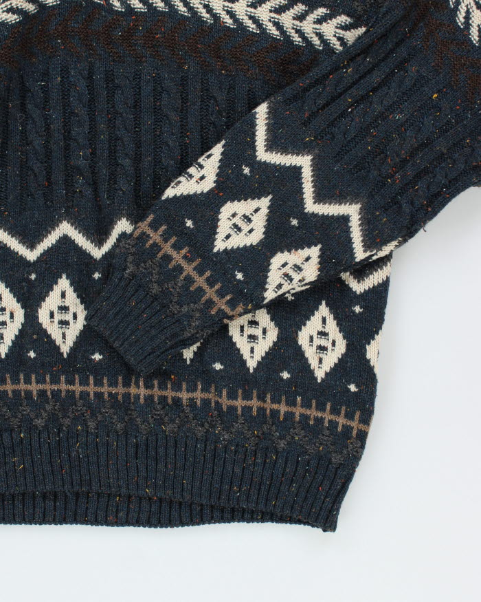 Vintage Wool & Silk Blend Knit Jumper - XL