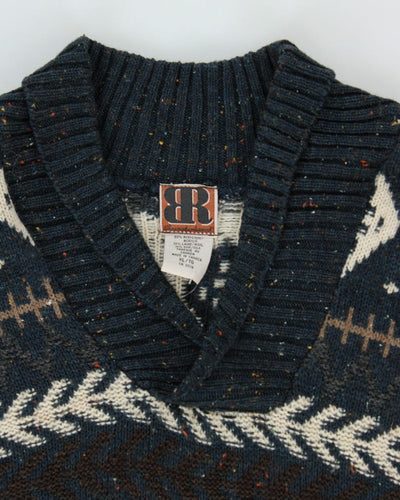 Vintage Wool & Silk Blend Knit Jumper - XL