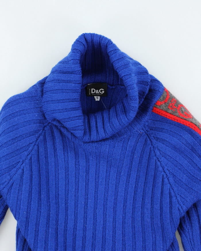 Vintage Y2K Dolce & Gabbana Roll Neck Knitted Jumper - S