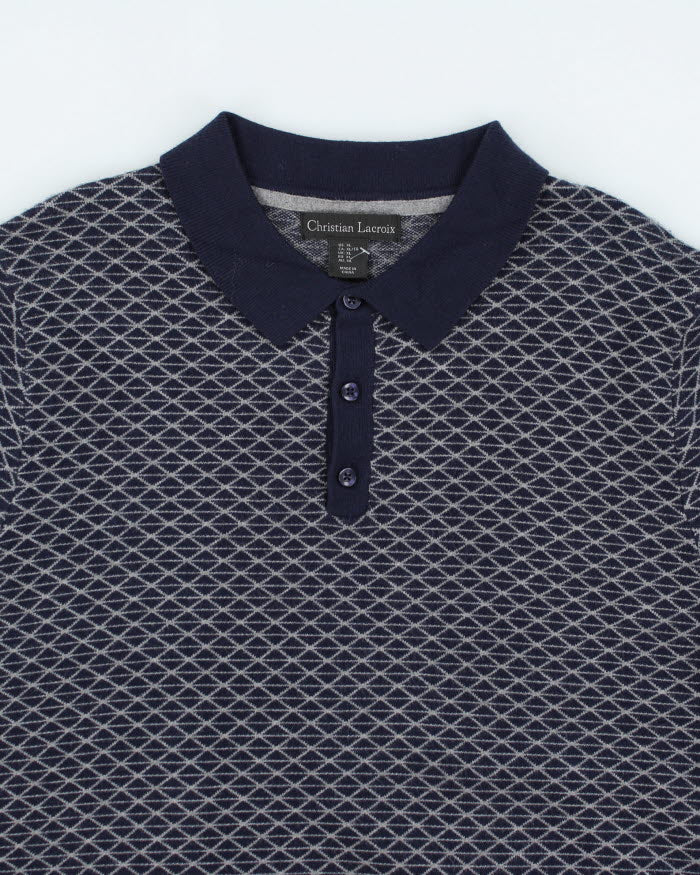 Vintage DSWT Christian Lacroix Knitted Polo Shirt - XL