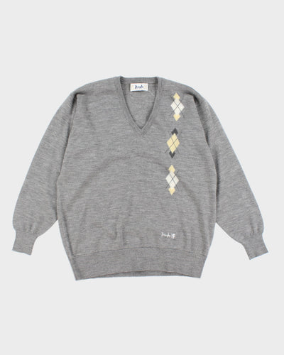Vintage Pringle of Scotland Lambswool V-Neck Jumper - L