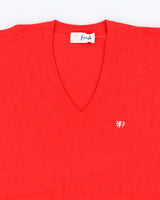 Vintage Pringle of Scotland Lambswool Patterned V-Neck Jumper - L