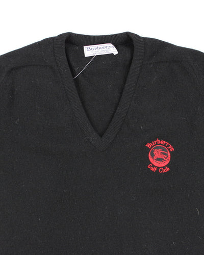 Vintage 90's Lambswool Burberry Golf Club Knitted Jumper - L