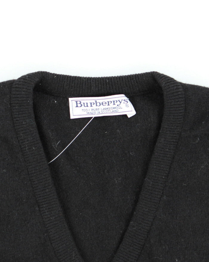 Vintage 90's Lambswool Burberry Golf Club Knitted Jumper - L