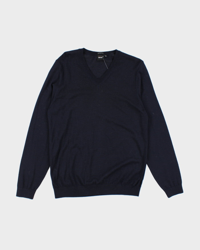 Vintage Hugo Boss Lightweight V-Neck Jumper - L