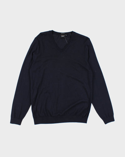 Vintage Hugo Boss Lightweight V-Neck Jumper - L