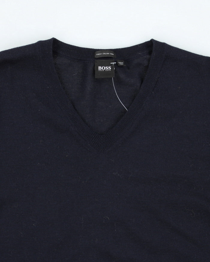 Vintage Hugo Boss Lightweight V-Neck Jumper - L