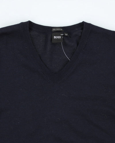Vintage Hugo Boss Lightweight V-Neck Jumper - L