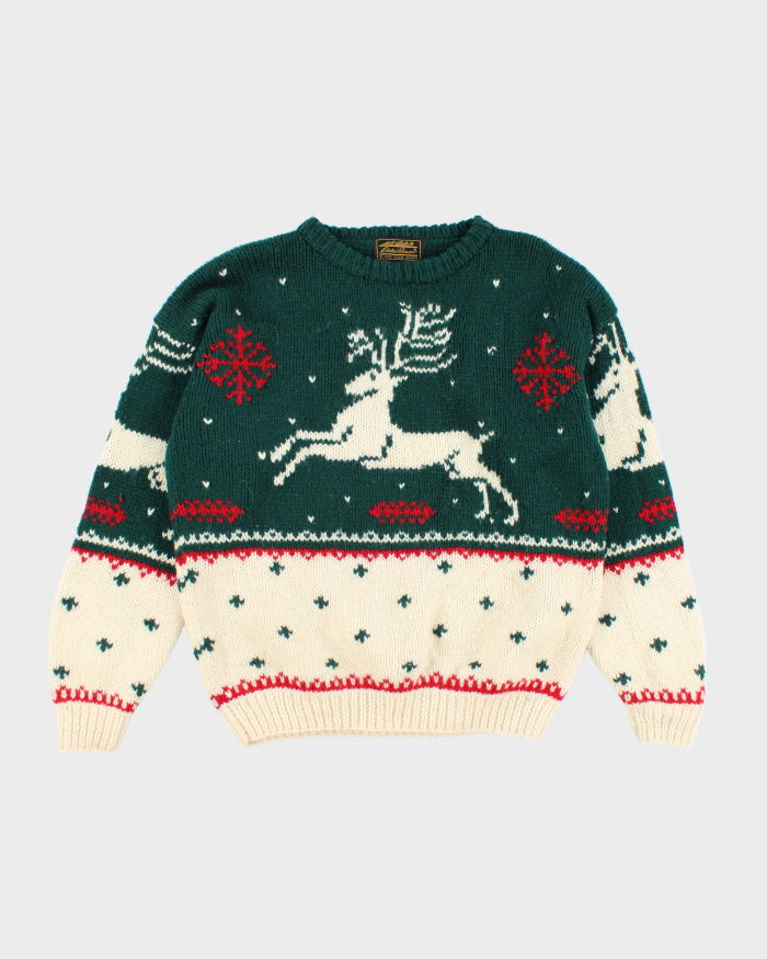 Vintage 90's Eddie Bauer Chunky Christmas Knit Jumper - L