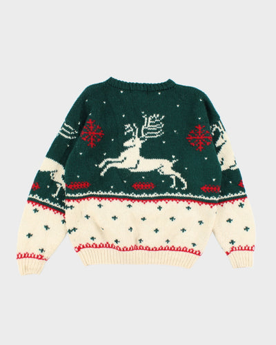 Vintage 90's Eddie Bauer Chunky Christmas Knit Jumper - L