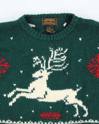 Vintage 90's Eddie Bauer Chunky Christmas Knit Jumper - L