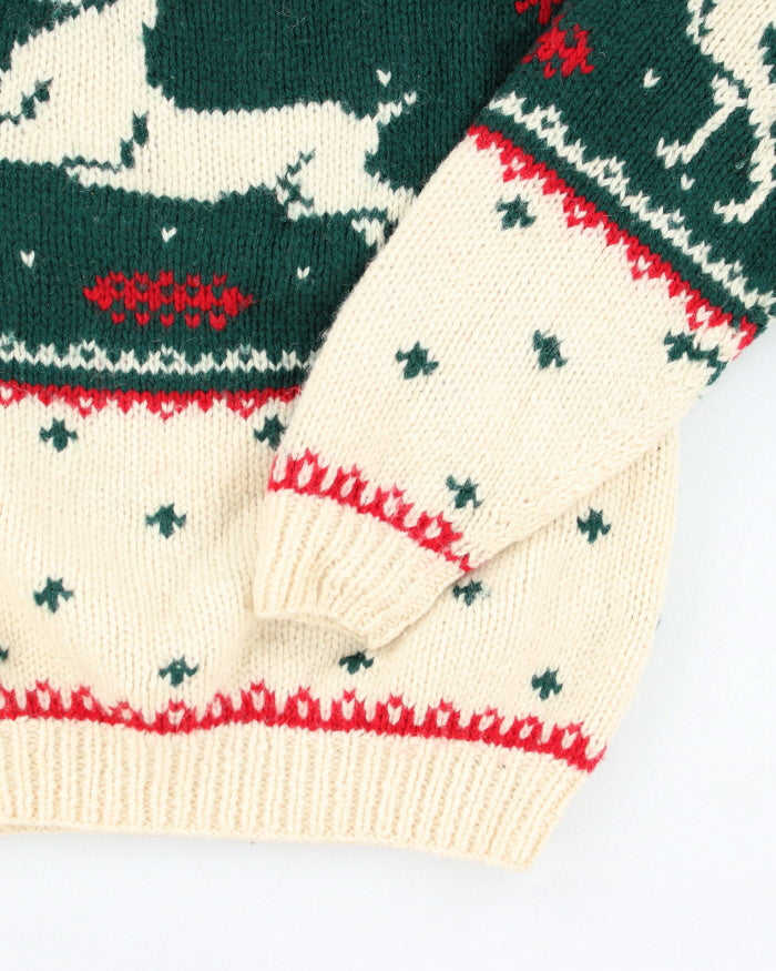 Vintage 90's Eddie Bauer Chunky Christmas Knit Jumper - L