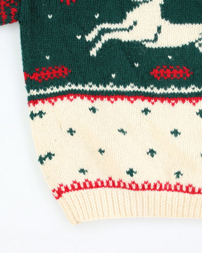 Vintage 90's Eddie Bauer Chunky Christmas Knit Jumper - L