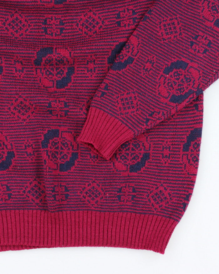 Vintage 90's Christian Dior Chunky Wool Knit Jumper - XL