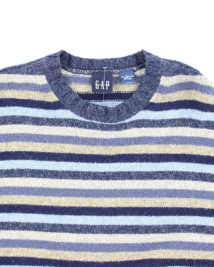 Vintage 2000's GAP Striped Chunky Knit Jumper - L