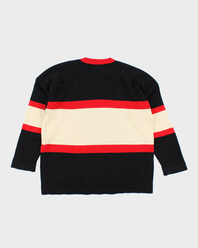 Vintage Chicago Black Hawks NHL Chunky Knit Jumper - L