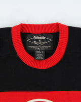 Vintage Chicago Black Hawks NHL Chunky Knit Jumper - L