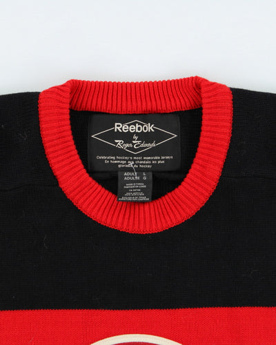 Vintage Chicago Black Hawks NHL Chunky Knit Jumper - L