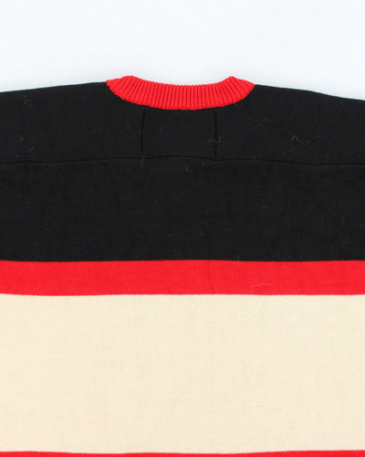 Vintage Chicago Black Hawks NHL Chunky Knit Jumper - L