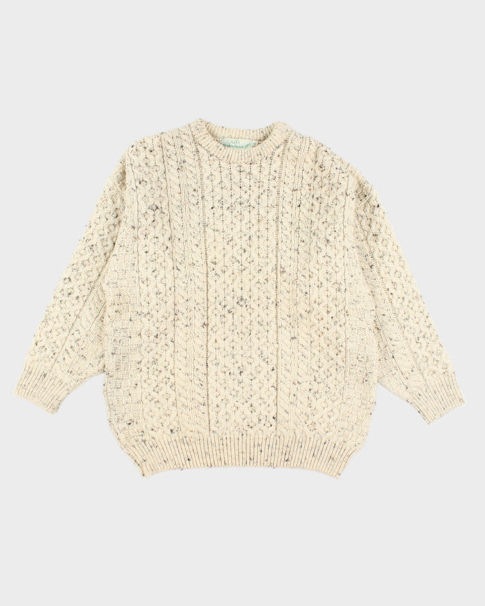 Vintage 70's Quill's Wool Aran Chunky Knit Jumper - XL