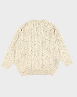 Vintage 70's Quill's Wool Aran Chunky Knit Jumper - XL
