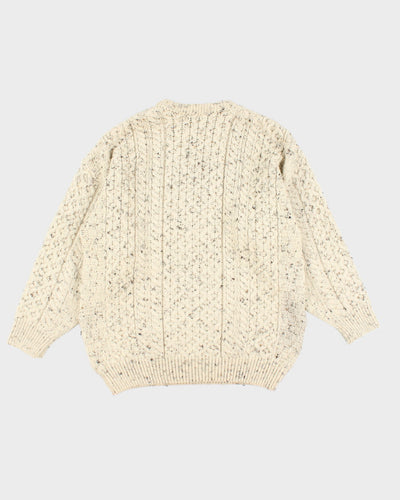 Vintage 70's Quill's Wool Aran Chunky Knit Jumper - XL