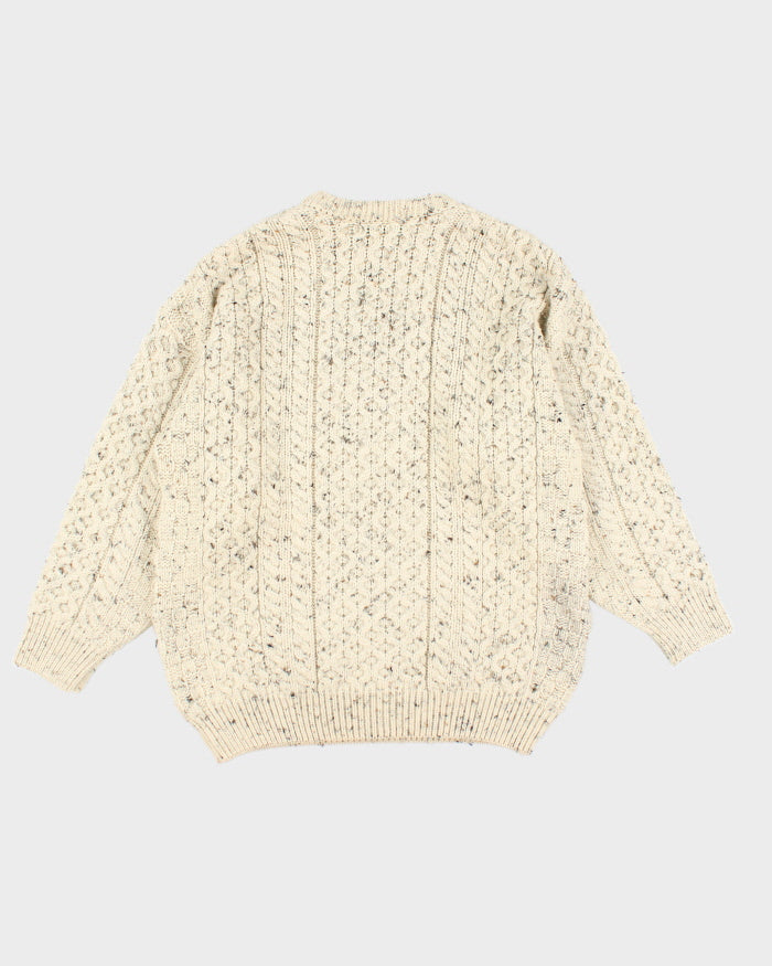 Vintage 70's Quill's Wool Aran Chunky Knit Jumper - XL